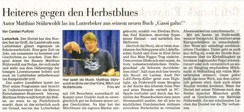 Kieler Nachrichten 9. Oktober 2012