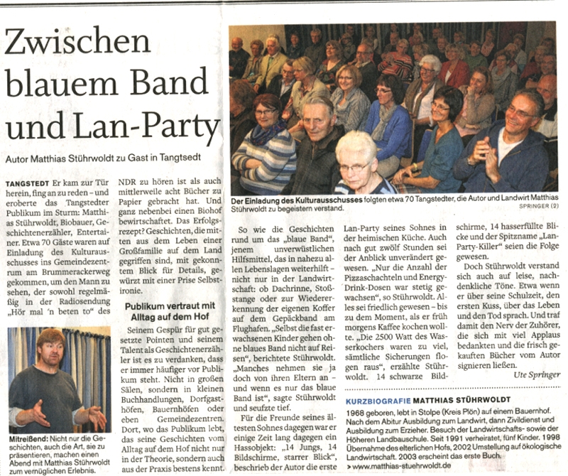 Pinneberger Tageblatt 8. November 2013